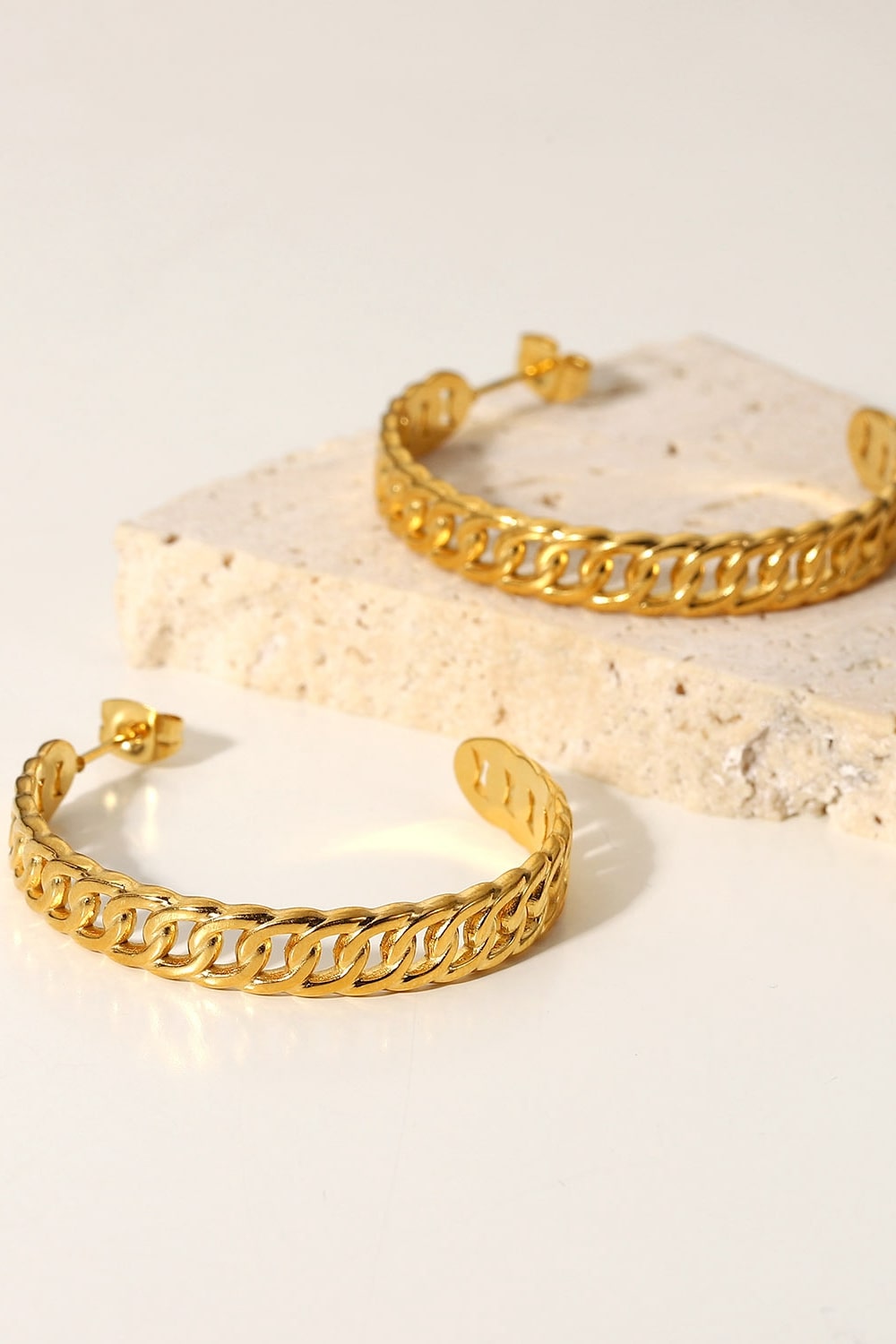 Crushing On You Chain C-Hoop Earrings