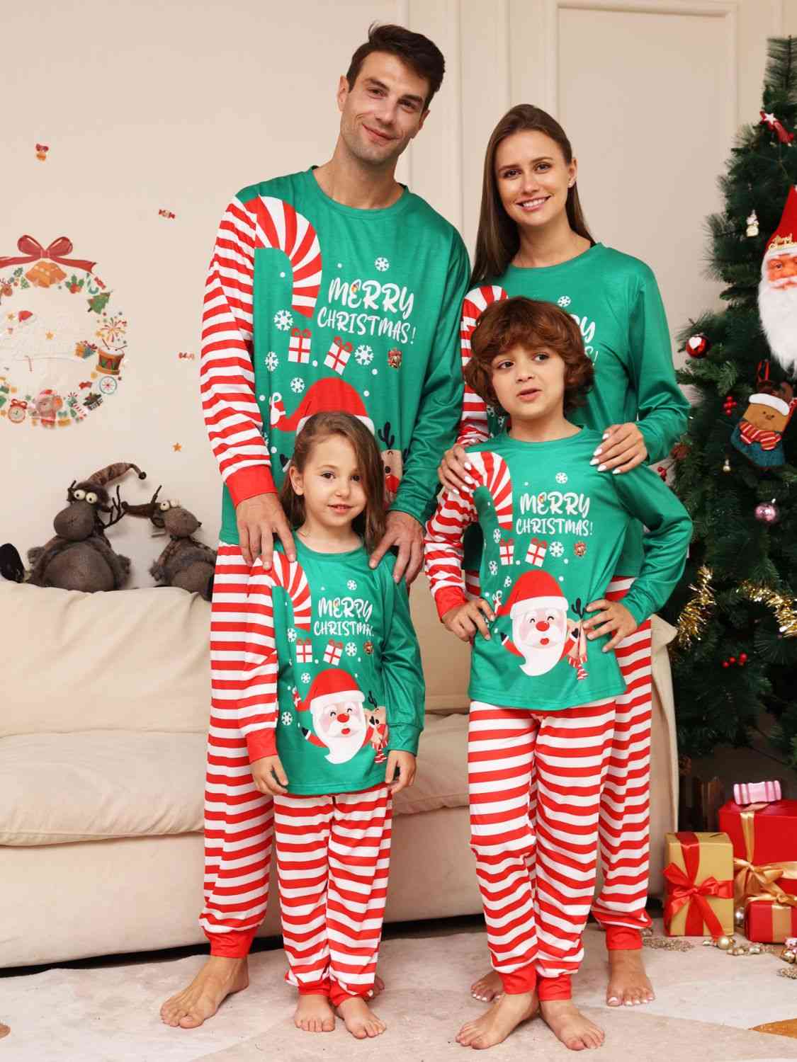 Full Size MERRY CHRISTMAS Top and Pants Set